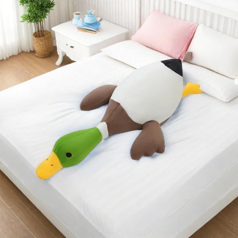 Pasrdqoyp Mallard Duck Plush,Mallard Duck Stuffed Animals, Soft Furry Duck