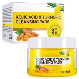 Yecuce 【New】 Kojic Acid & Turmeric Cleansing Pads-Exfoliating Summer Facial Pads for All Skin Types, Unisex - Specification: Kojic Acid & Turmeric Cleansing Pads 30p*1