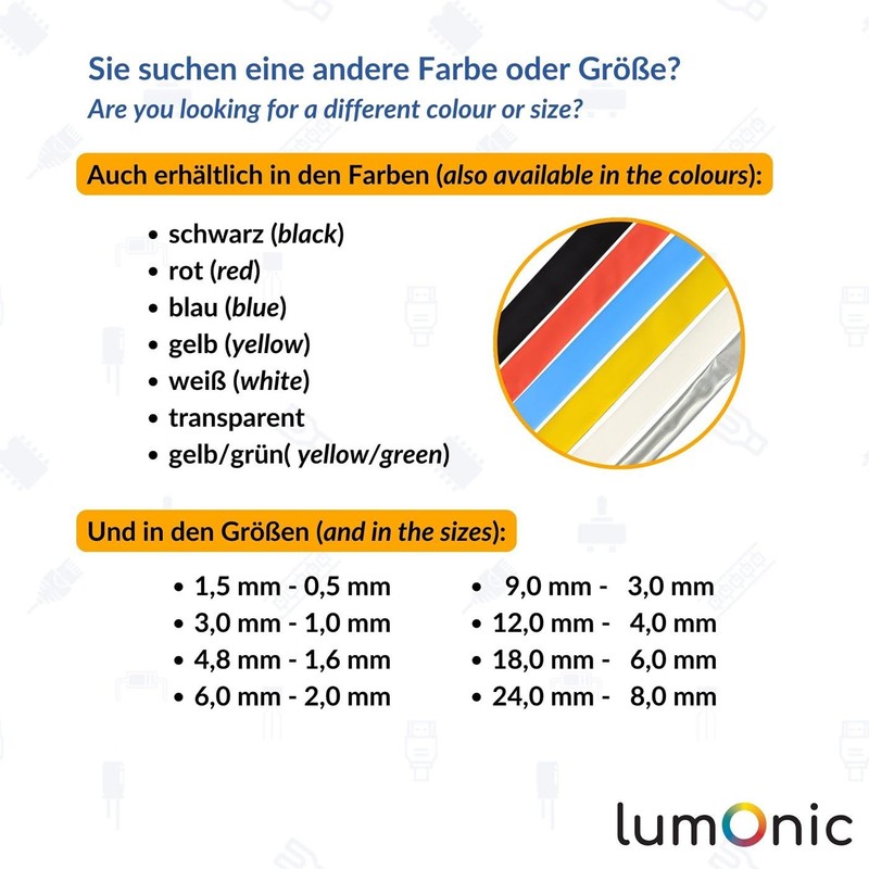 Lumonic 7 m Shrink Tubing Box 3:1 Transparent – Here