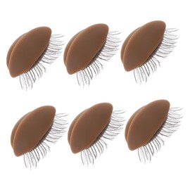 FRCOLOR 3pairs Eyelids Practice Kit for Lash Extensions Realistic Make-up Eyelids for Professional Training Soft Removable for Eyelash Application