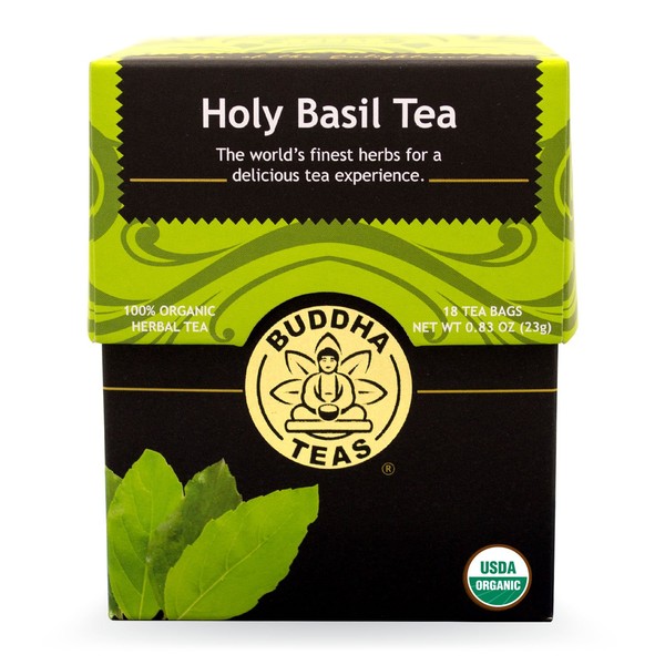 Buddha Teas Holy Basil Tea, 18 Count (Pack of 6)