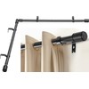Anndason Heavy Duty 1 Inch Corner Curtain Rods Set 30-76