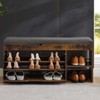 Shoe Storage Bench with Flip Drawers & Lift Top Storage