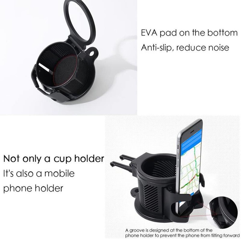 TOTMOX 3 in 1 Multifunction Car Cup Holder with Extension