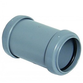 FLOPLAST 50mm Grey Pushfit Waste Pipe Coupling