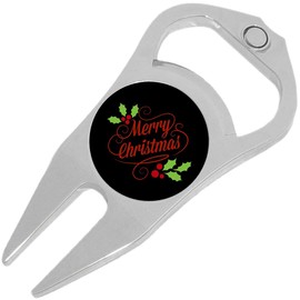 NewCharms Merry Christmas Golf Ball Marker Divot Repair Tool Bottle Opener