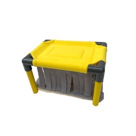 DOZZOPET Guinea Pigs Bunk Bed,Hammock Loft Cot with Fleece Forest Hideout and Plush Mat for Small Animals - Rabbits,Chinchillas, Ferrets (Small)