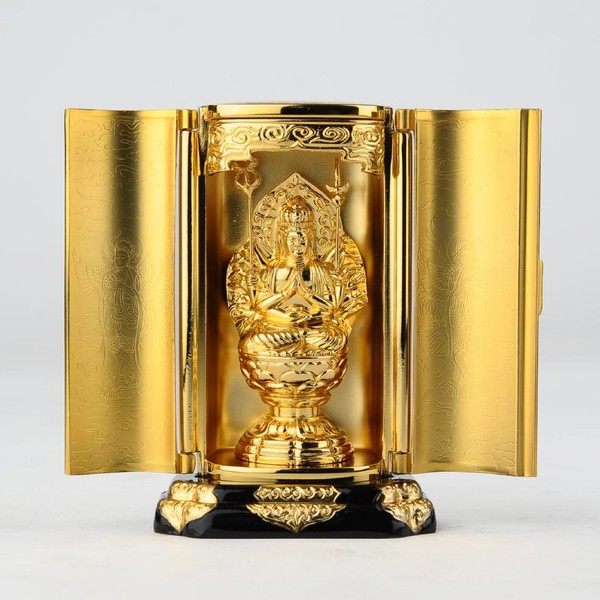 Buddha Statue Thousand Armed Kannon Bodhisattva with Kitchen (Gold Plated/24K Gold) Buddha Statue: Kageaki Watanabe Original Model (born in the year of child), Zodiac Protection Honzon, Zodiac Sign, Takaoka Copperware (Senjukan no Bosatsu)