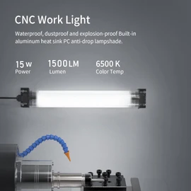 LED Work Light, Machine LED Tube Light, Explosionproof Work Lamp IP66 Waterproof 1500 Lumen 15W 120V-220V Floodlight Mounted on milling Machine Table Suitable for Workshop/Garage/milling Workshop etc