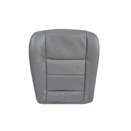 Compatible with 2003 2004 2005 2006 2007 Ford F250 F350 Lariat XLT Leather Driver Bottom Seat Cover Replacement (Driver Bottom, Medium Flint Gray)