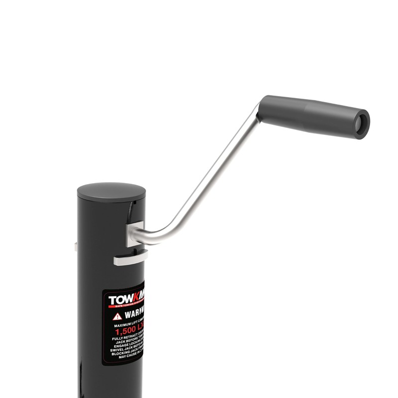 TOWKING 6-inch Dual Wheels Trailer Jack, 13" Vertical Movement, 1500