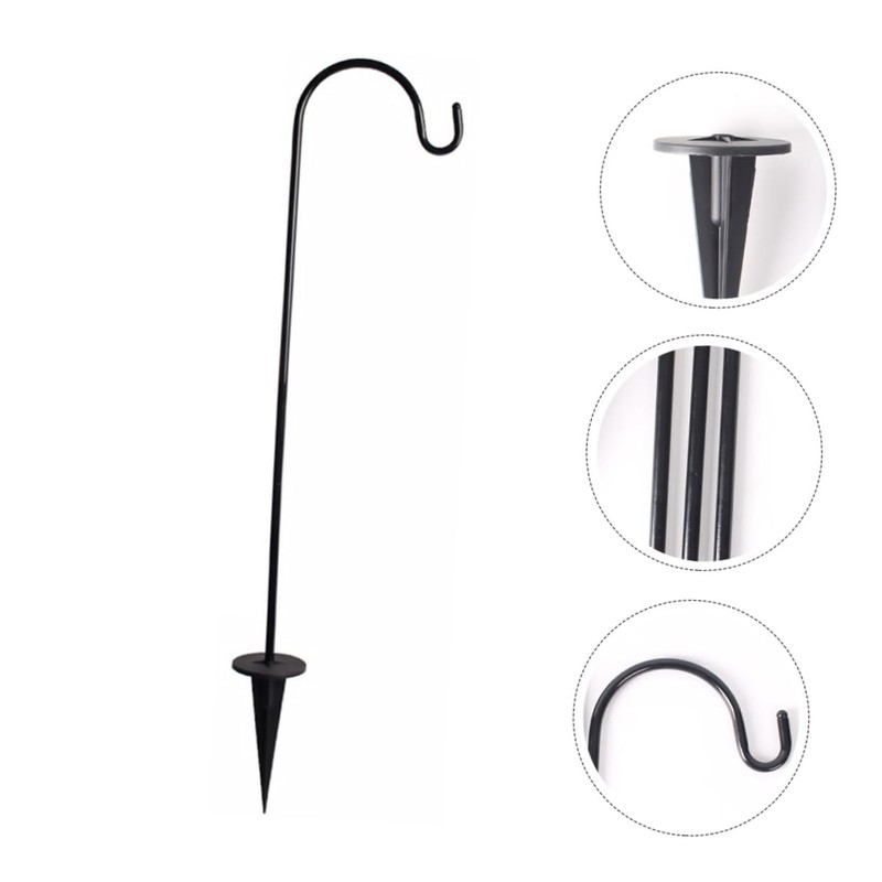 Kisangel Outdoor Shepherd Hook, Garden Hook for Planter, 700mm Stake