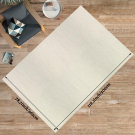 LOPYXBR 8x10 Rug Pad 8 x10 Rug Gripper for Hardwood Floors White Carpet Padding 8x10 Rug Pad Non Slip for Hardwood Rug Mats for Under Rugs 8x10 Anti Slip Rug Padding, Provides Protection and Cushion