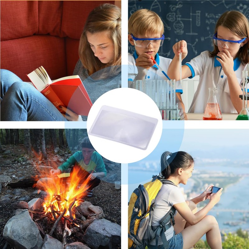 BEPSYOM Reading Magnifier Card for Elderly, High Transparent and Clear