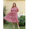 RITERA Plus Size Dress for Curvy Women Short Sleeve Button