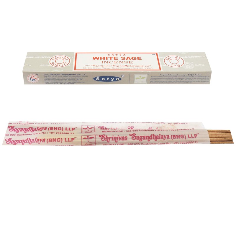 Satya White Sage Incense Sticks Agarbatti 180 Grams Box with