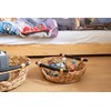 Decorasian Woven Water Hyacinth Storage Basket with Handles - Gift
