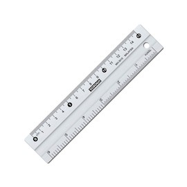 6 inch / 15 cm Anti-Slip Aluminum Ruler- Pack of 6