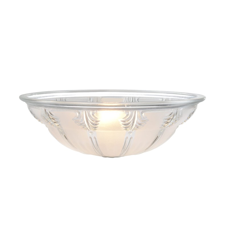 Aspen Creative 23152-11 Clear & Frosted 2 Tone Transitional Style