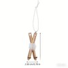 10pcs Mini Wooden Christmas Sleigh Ornaments, Rustic Ski Christmas Ornament,