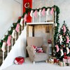 Hungdao 24 Pcs Pink White Christmas Stockings 8.3 Inch Mini