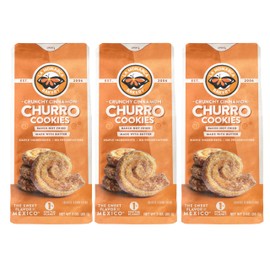 Churro Cookies, 3 Ounce (Pack of 3), Crunchy Cinnamon Mexican Churro Cookies made with Real Butter and Cinnamon by La Monarca Bakery