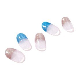 UUUUU. Semi Cured Gel Nail Strips [Glitter] - 100% Real Gel, Long-Lasting & Easy to Apply & Remove, Works Any UV/LED Lamps - Spring 2025 Nail Art Stickers - Bright Me Up