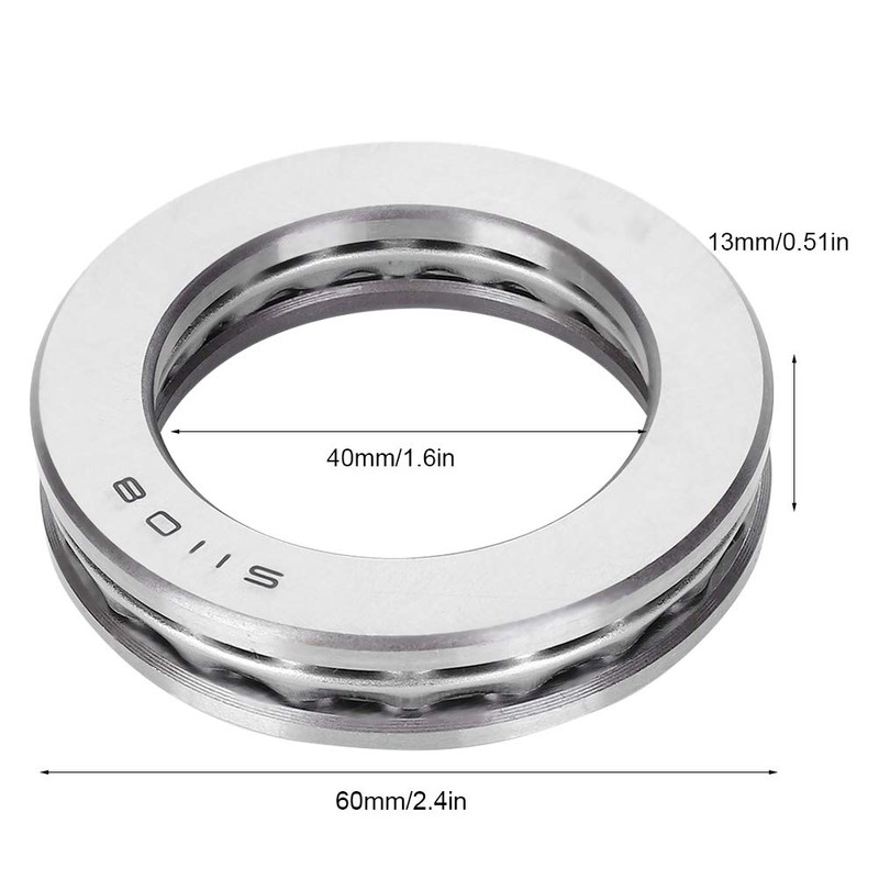 PUSOKEI Pack of 5 Thrust Ball Bearings, 40mm x 60mm