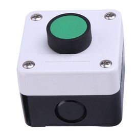 Ejoyous Push Button Switch Housing Surface-Mounted Push Button IP66 Weatherproof Green Button Control Box Closer Surface-Mounted Push Switch Plastic Shell for Door Opener Garage Door
