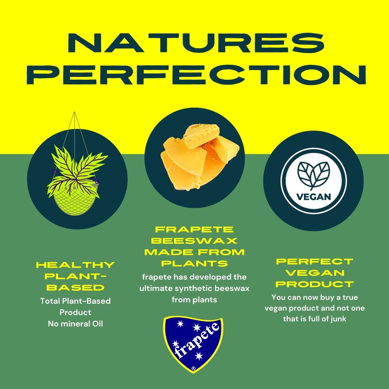 frapete Vegan Cutting Board Conditioner Wax Protects Nourishes Using 100%