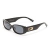 Le Specs Starlight Sunglasses - Black, Rectangle, Unisex, Contempory 90s
