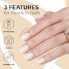 modelones Uñas postizas Modelones extracortas, diseño cuadrado blanco lechoso, kit