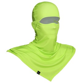 SAITAG Balaclava Summer Protection Face Mask Breathable Motorcycle Hood Helmet Liners Outdoor Cycling Hiking Sports, Multifunctional Outdoor Headwear Sunscreen UV Protection Fluorescent Green