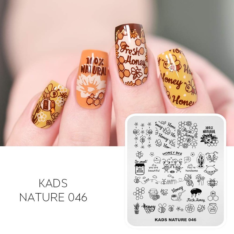 KADS Nail Art Template Nature Nail Stamping Plate Nail Art