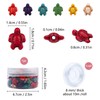 SUNNYCLUE 1 Box 95Pcs Turquoise Turtle Beads Charms Carved Spacer
