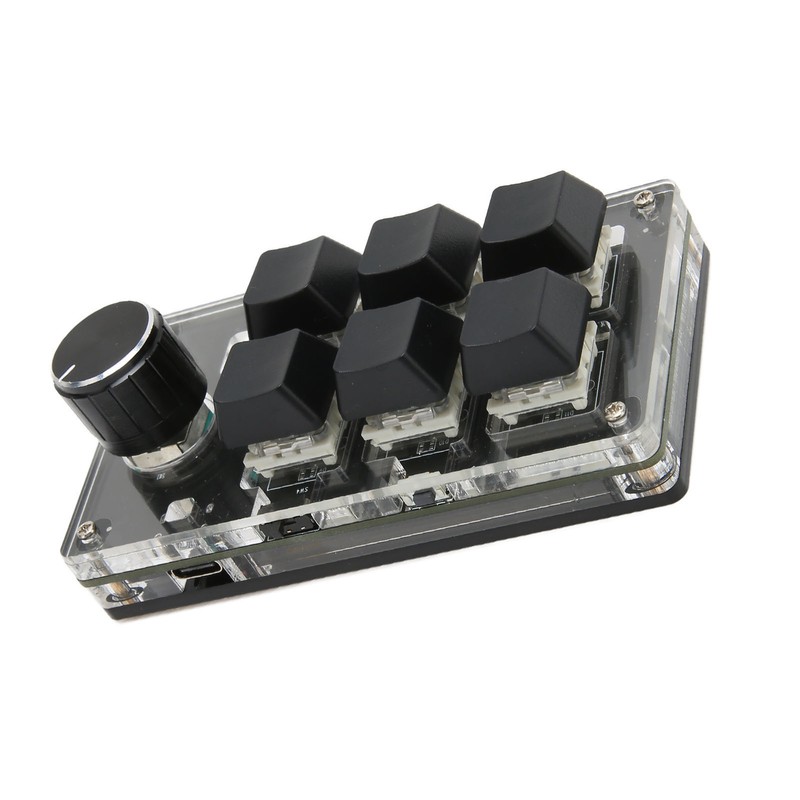 Mechanical Gaming Keypad 6 Keys 1 Knob Small USB Wireless