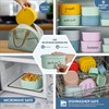 ISSEVE 6Pcs/Set Nesting Silicone Food Storage Containers with Lids, BPA