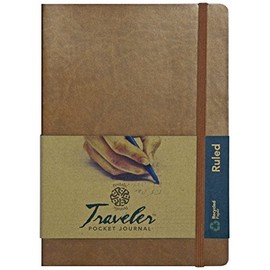 Pentalic Art Pentalic Lined Traveler Pocket Journal, 6"-by-8", Metallic Copper