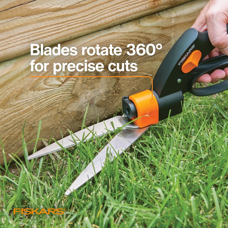 Fiskars Shear Ease Grass Shears - 5" Stainless Steel Blades