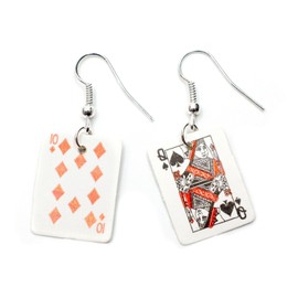 Games Games Games Casino Skat Card Hanger Earrings Mini Bling Card 1er Pig