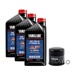 Yamalube Oil Change Kit 10W-40 AP for Yamaha KODIAK 400 4x4 Auto 2000-2006