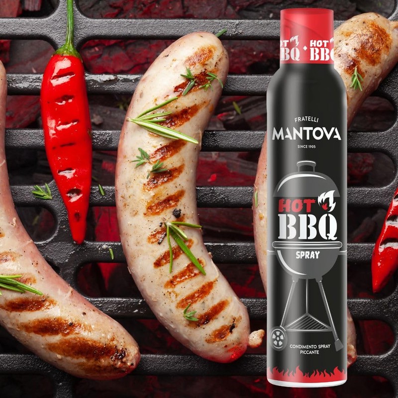 Mantova Hot BBQ Spray – Oil Infused with Smoky and