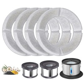UPSKY 4PCS Replacement Filters for 8L/2.1Gal, 10L/2.6Gal and 12L/3.17Gal, 14L/3.7 Gal Round Dog Water Bowl
