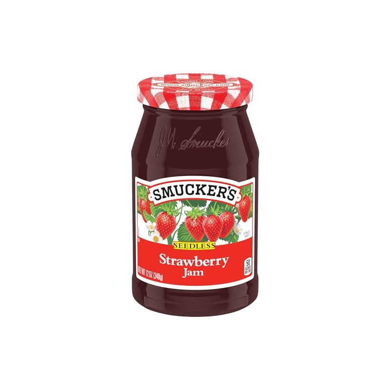 Smucker's Seedless Strawberry Jam, 12 Ounces (Pack of 6)