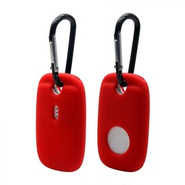 Tiles Pro Tracker Holder Case - Key Finder Pack With Lock Buckle, Soft and Scratch Resistant (2pc, Red)