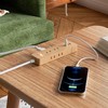 SAYBOUR LC-6C1S-2A1C Extension Cord, Power Strip, USB Rapid Charging, PD,