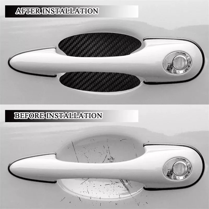 Door Protection 4 Set Black Carbon Fiber Truck Car Door