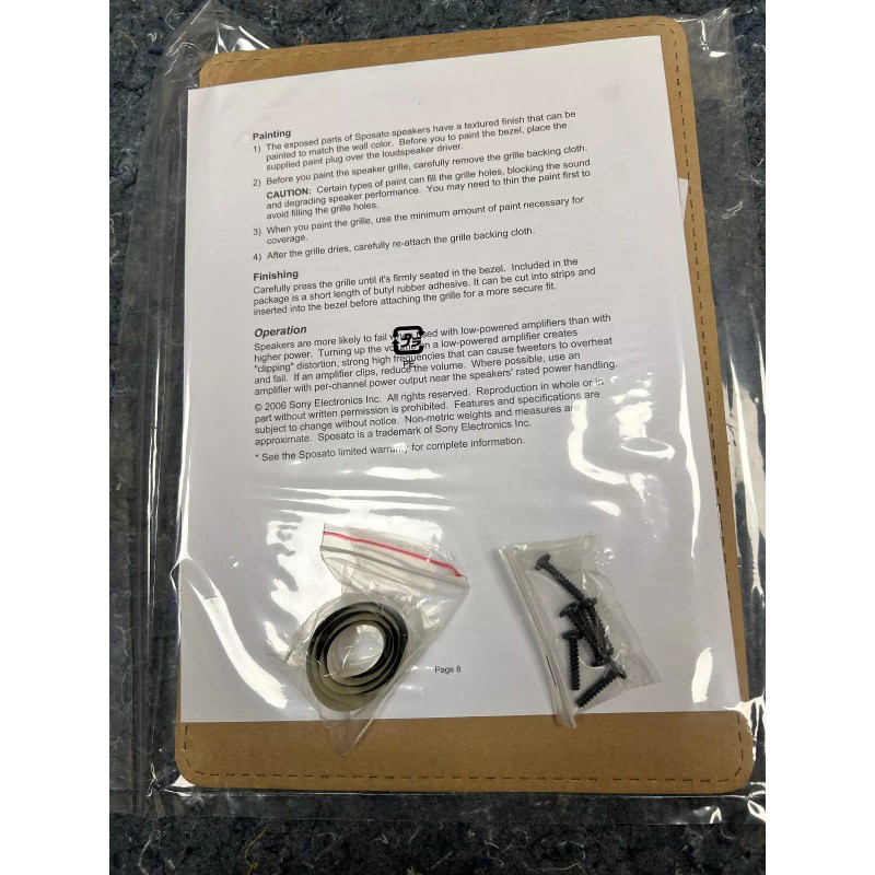 Sony NEW - Sony Sposato CWS-SW150 In-Wall Passive Subwoofer