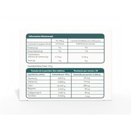 Suplemento Alimenticio con Colageno II, Vitaminas y Minerales, 60 Tabletas