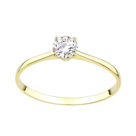 Old English Jewellers 9ct Yellow Gold 0.33ct Solitaire Engagement Ring size J K L M N O P Q R S (R)
